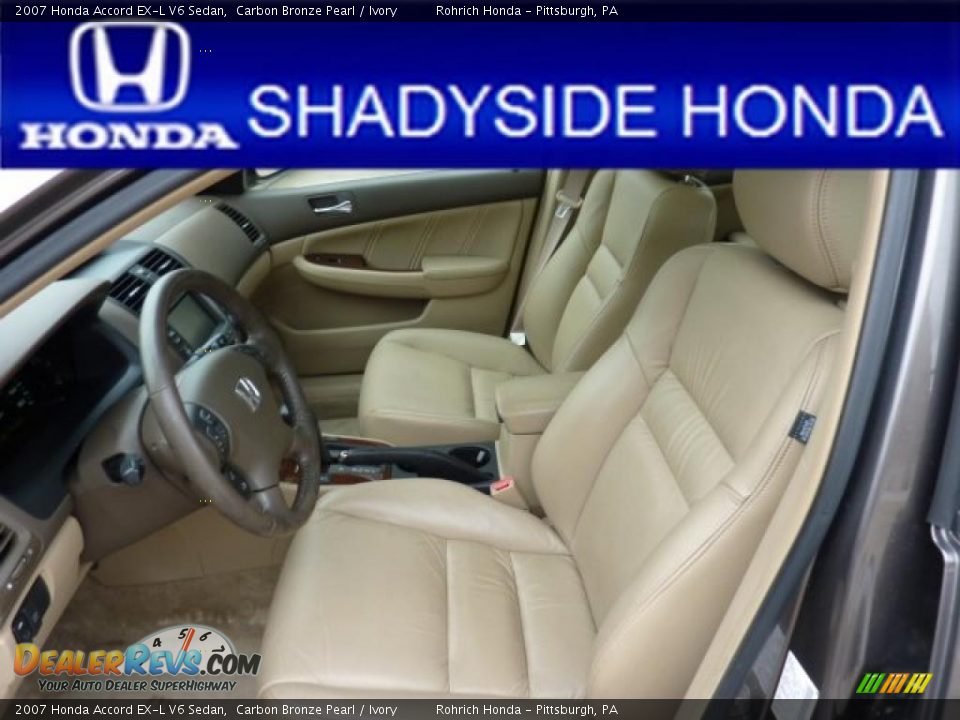 2007 Honda Accord EX-L V6 Sedan Carbon Bronze Pearl / Ivory Photo #7