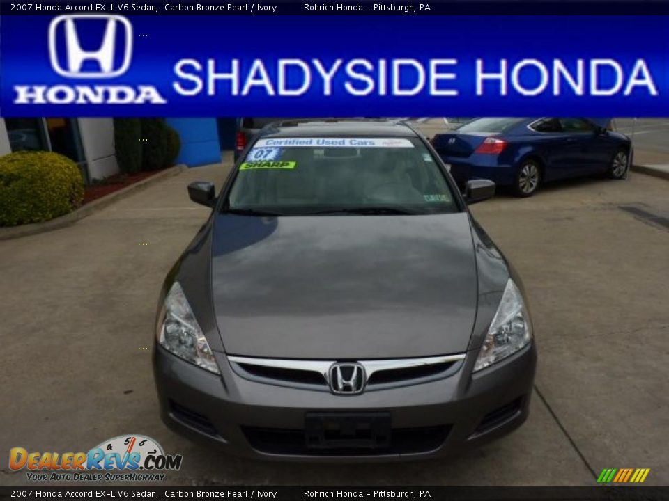 2007 Honda Accord EX-L V6 Sedan Carbon Bronze Pearl / Ivory Photo #10