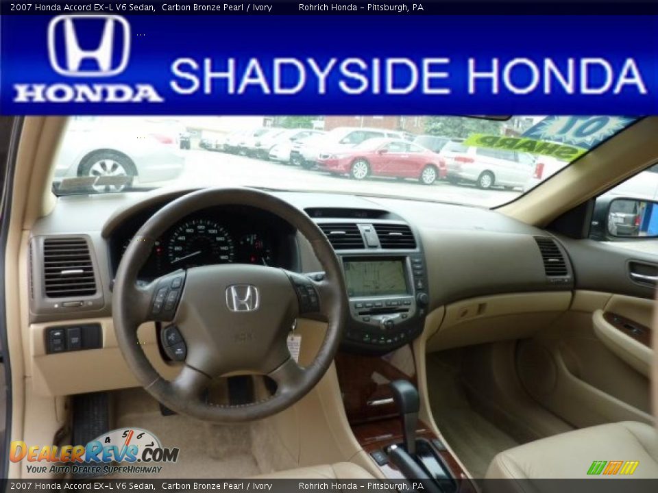 2007 Honda Accord EX-L V6 Sedan Carbon Bronze Pearl / Ivory Photo #14