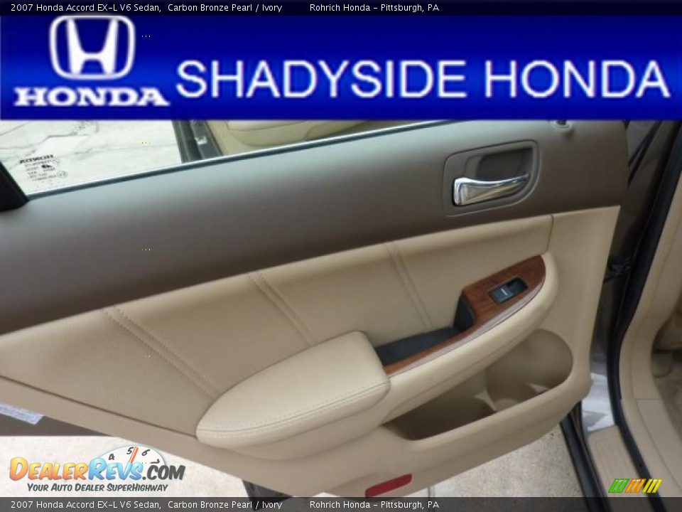 2007 Honda Accord EX-L V6 Sedan Carbon Bronze Pearl / Ivory Photo #15
