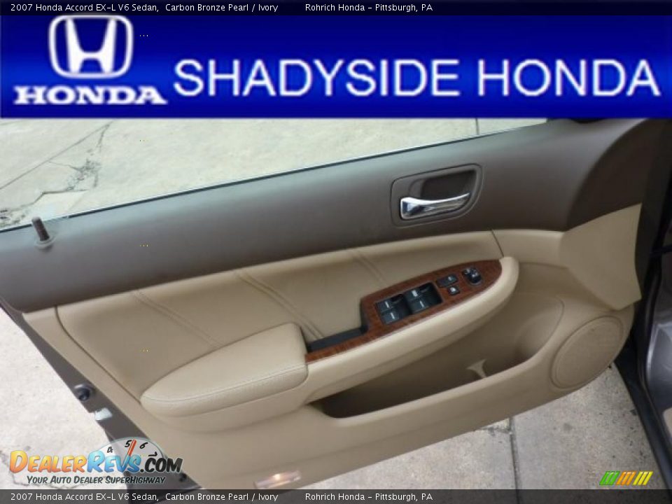 2007 Honda Accord EX-L V6 Sedan Carbon Bronze Pearl / Ivory Photo #16
