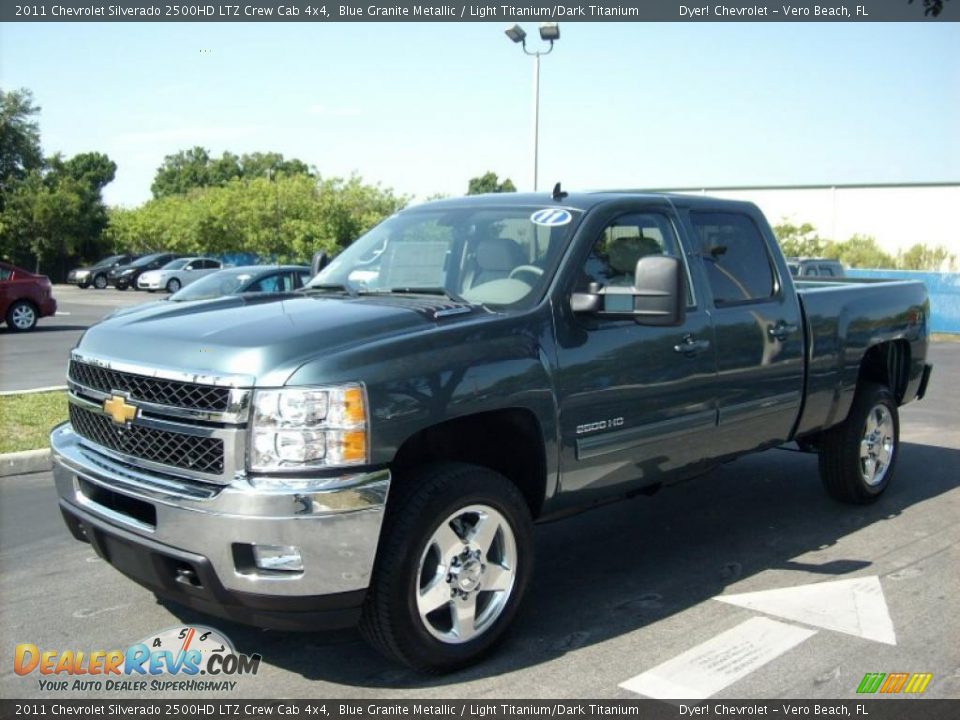 2011 Chevrolet Silverado 2500HD LTZ Crew Cab 4x4 Blue Granite Metallic / Light Titanium/Dark Titanium Photo #1