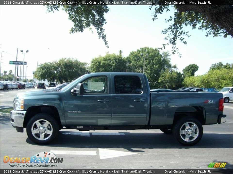 2011 Chevrolet Silverado 2500HD LTZ Crew Cab 4x4 Blue Granite Metallic / Light Titanium/Dark Titanium Photo #3