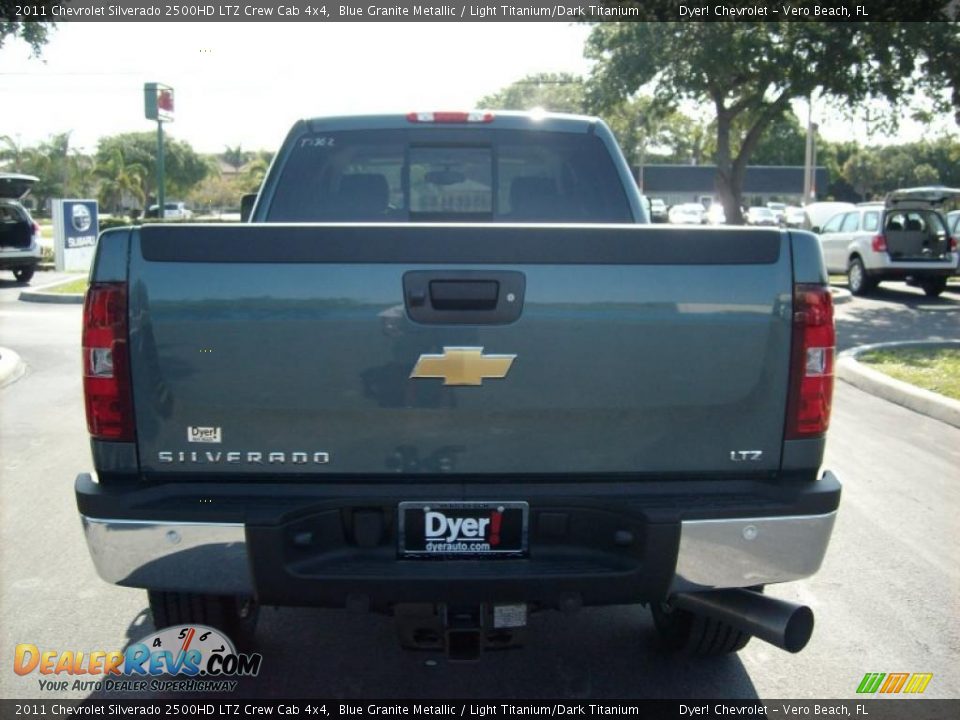 2011 Chevrolet Silverado 2500HD LTZ Crew Cab 4x4 Blue Granite Metallic / Light Titanium/Dark Titanium Photo #9