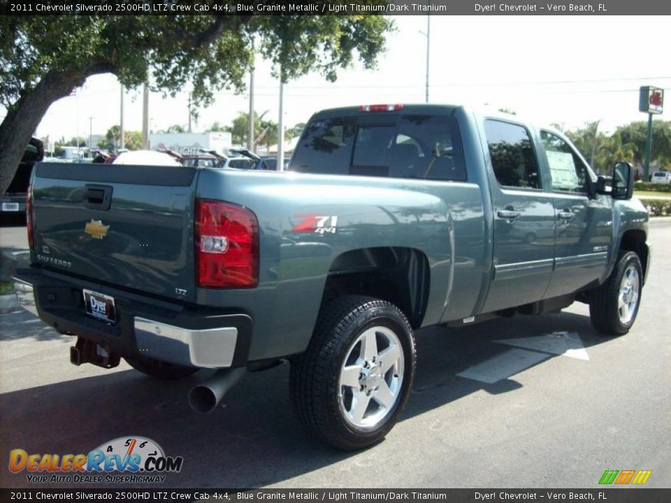 2011 Chevrolet Silverado 2500HD LTZ Crew Cab 4x4 Blue Granite Metallic / Light Titanium/Dark Titanium Photo #12