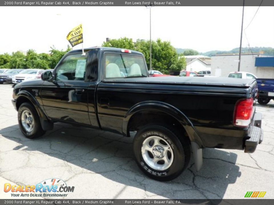 2000 Ford Ranger XL Regular Cab 4x4 Black / Medium Graphite Photo #7