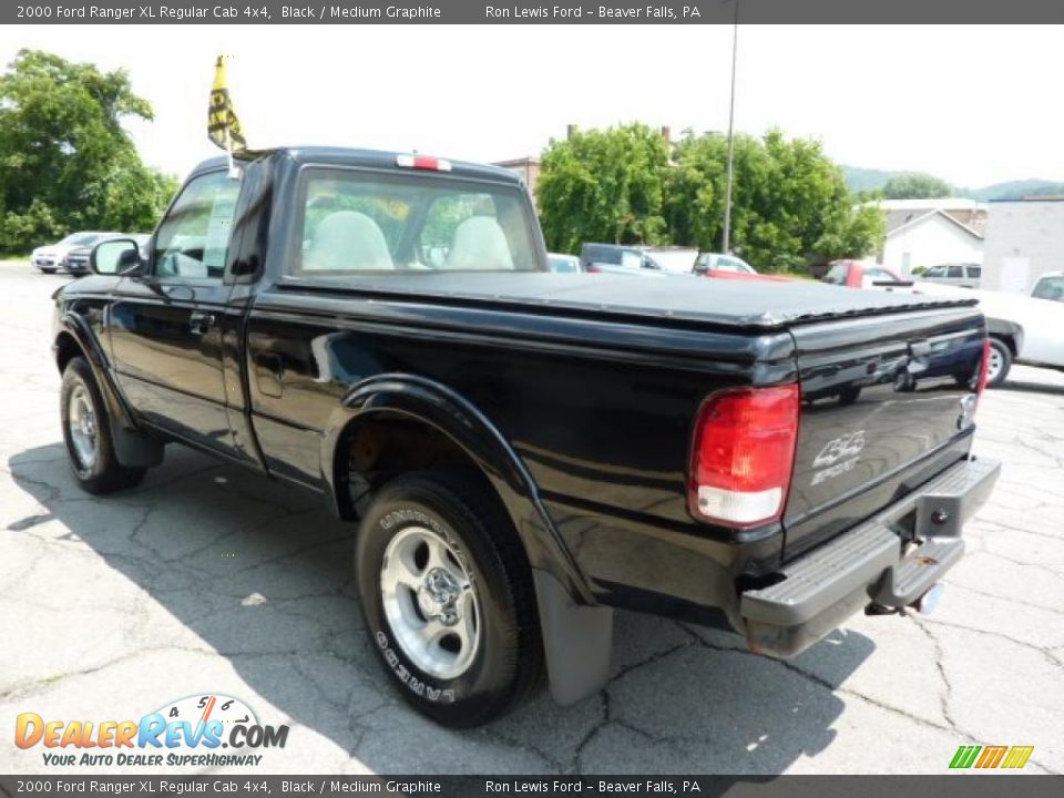 2000 Ford Ranger XL Regular Cab 4x4 Black / Medium Graphite Photo #8