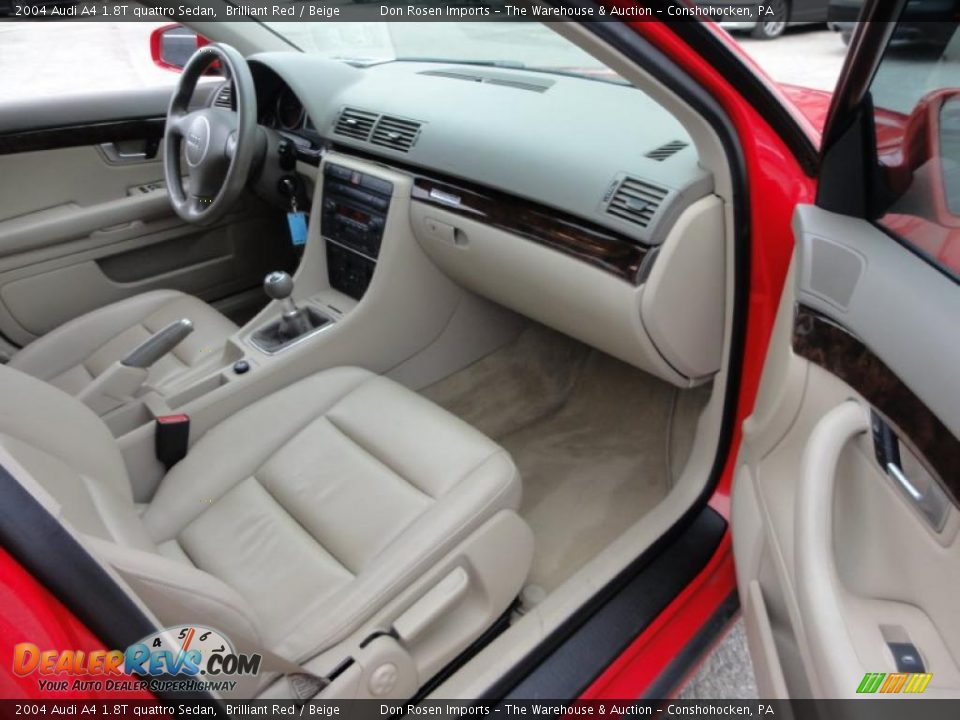 Beige Interior 2004 Audi A4 1 8t Quattro Sedan Photo 18