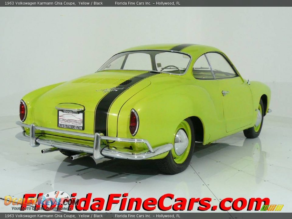 1963 Volkswagen Karmann Ghia Coupe Yellow / Black Photo #2