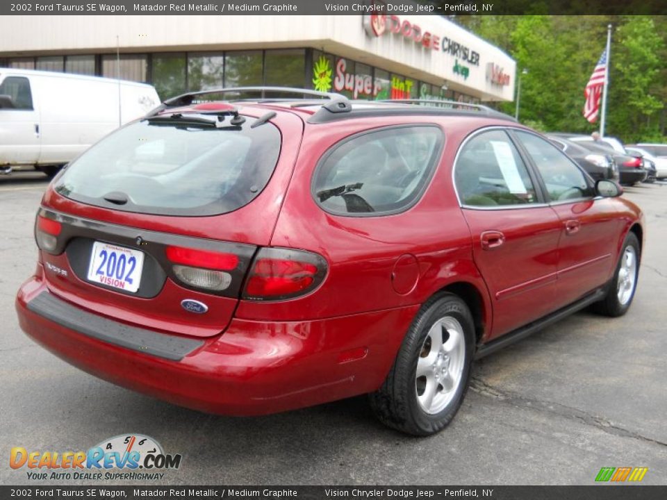 2002 Ford Taurus SE Wagon Matador Red Metallic / Medium Graphite Photo #2