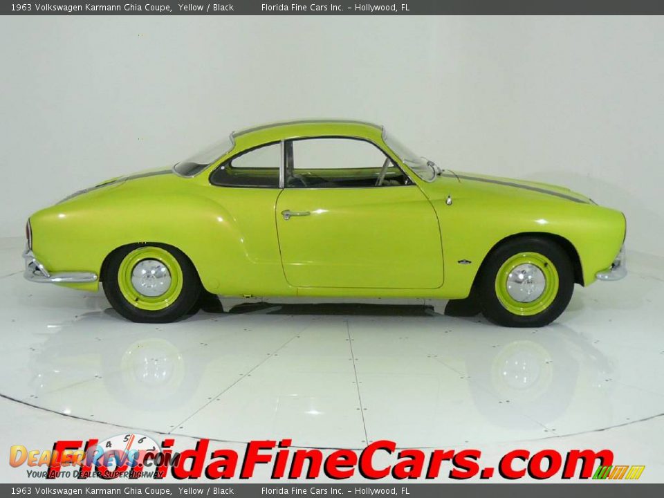 1963 Volkswagen Karmann Ghia Coupe Yellow / Black Photo #4