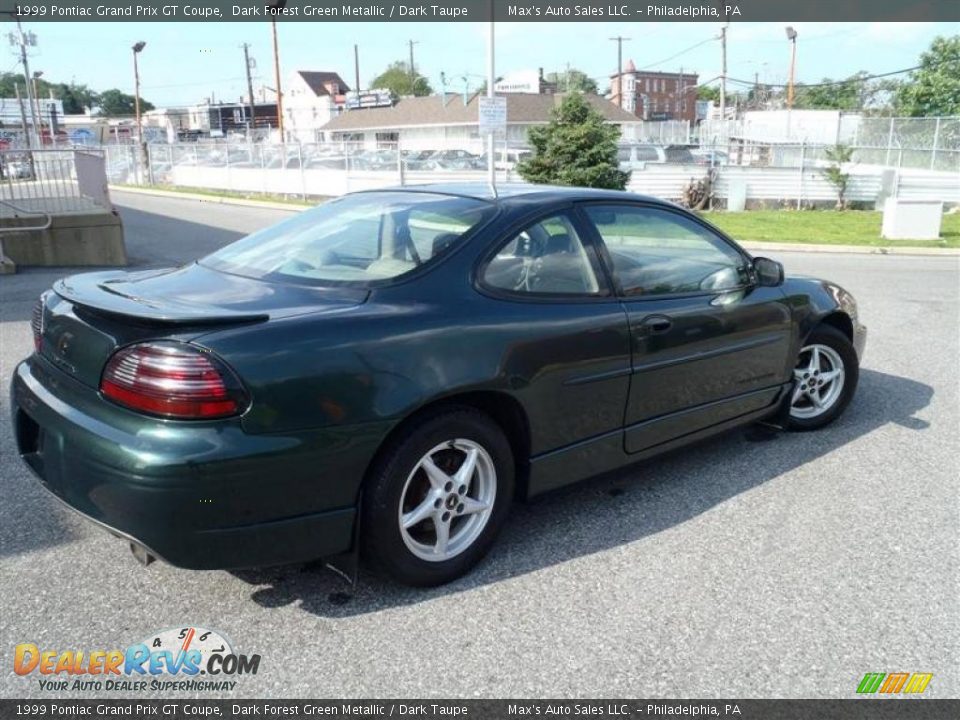 1999 Pontiac Grand Prix GT Coupe Dark Forest Green Metallic / Dark Taupe Photo #2