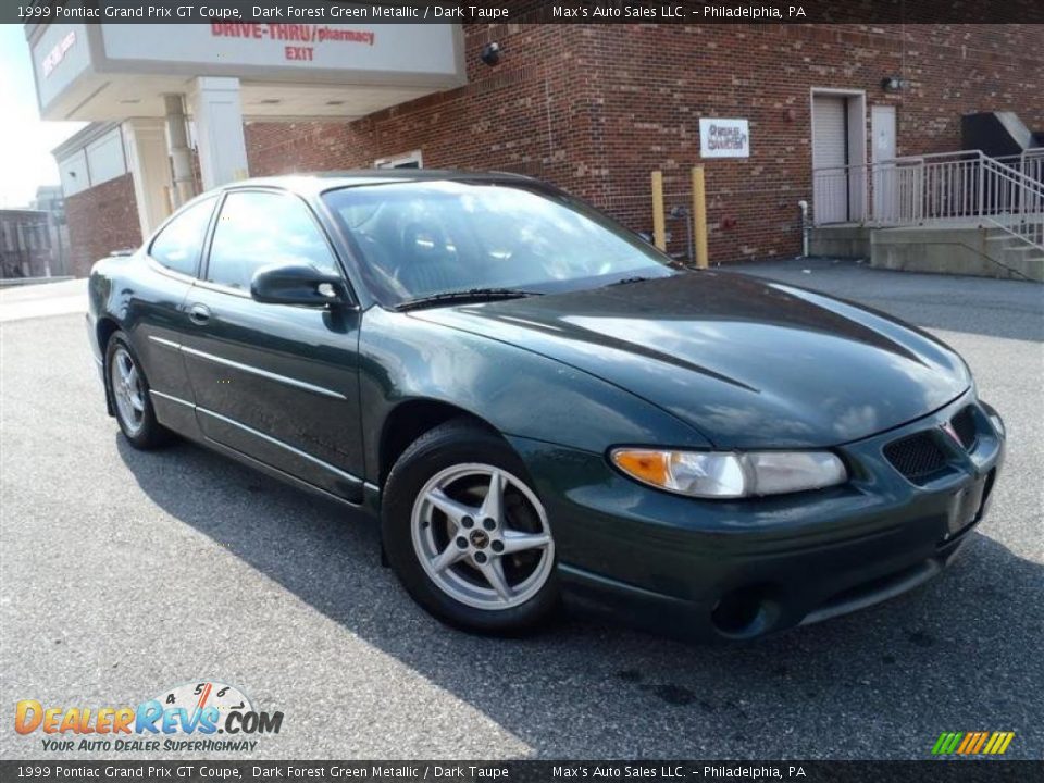 1999 Pontiac Grand Prix GT Coupe Dark Forest Green Metallic / Dark Taupe Photo #3