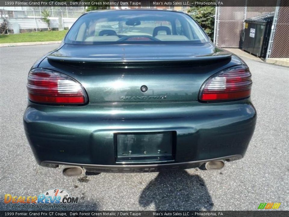 1999 Pontiac Grand Prix GT Coupe Dark Forest Green Metallic / Dark Taupe Photo #12