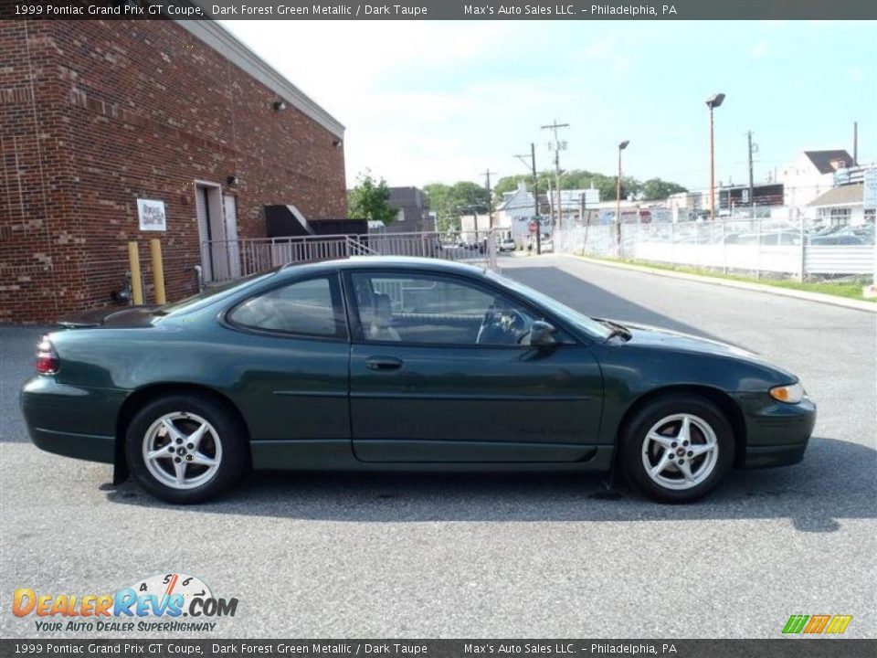 1999 Pontiac Grand Prix GT Coupe Dark Forest Green Metallic / Dark Taupe Photo #13