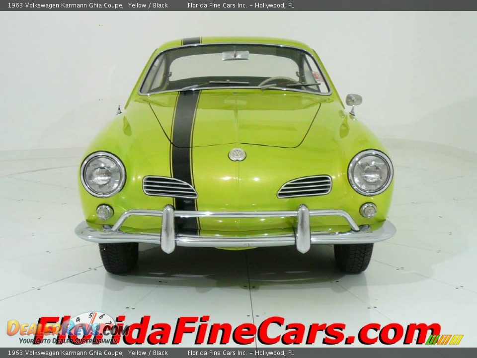 1963 Volkswagen Karmann Ghia Coupe Yellow / Black Photo #5