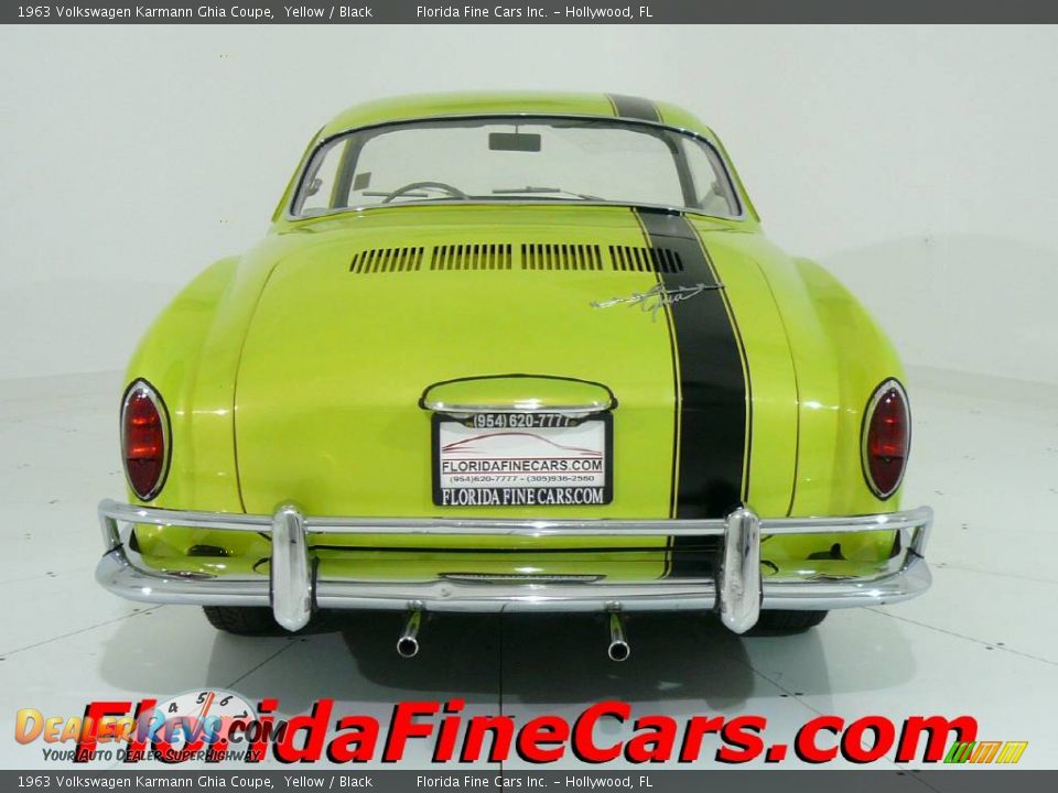 1963 Volkswagen Karmann Ghia Coupe Yellow / Black Photo #6