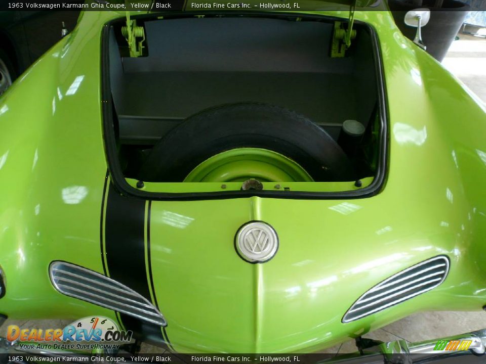 1963 Volkswagen Karmann Ghia Coupe Yellow / Black Photo #7