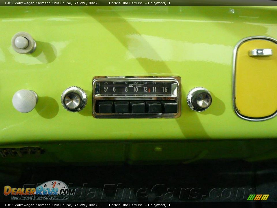 1963 Volkswagen Karmann Ghia Coupe Yellow / Black Photo #14