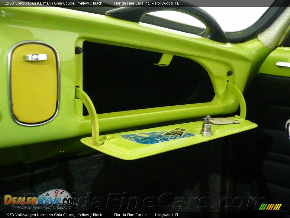1963 Volkswagen Karmann Ghia Coupe Yellow / Black Photo #15