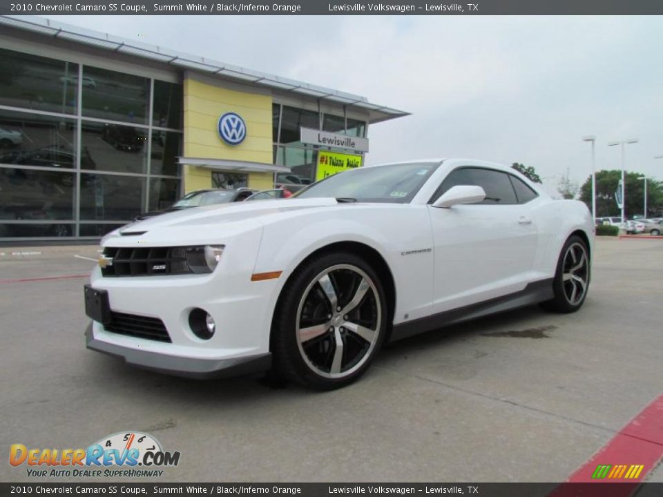 2010 Chevrolet Camaro SS Coupe Summit White / Black/Inferno Orange Photo #1