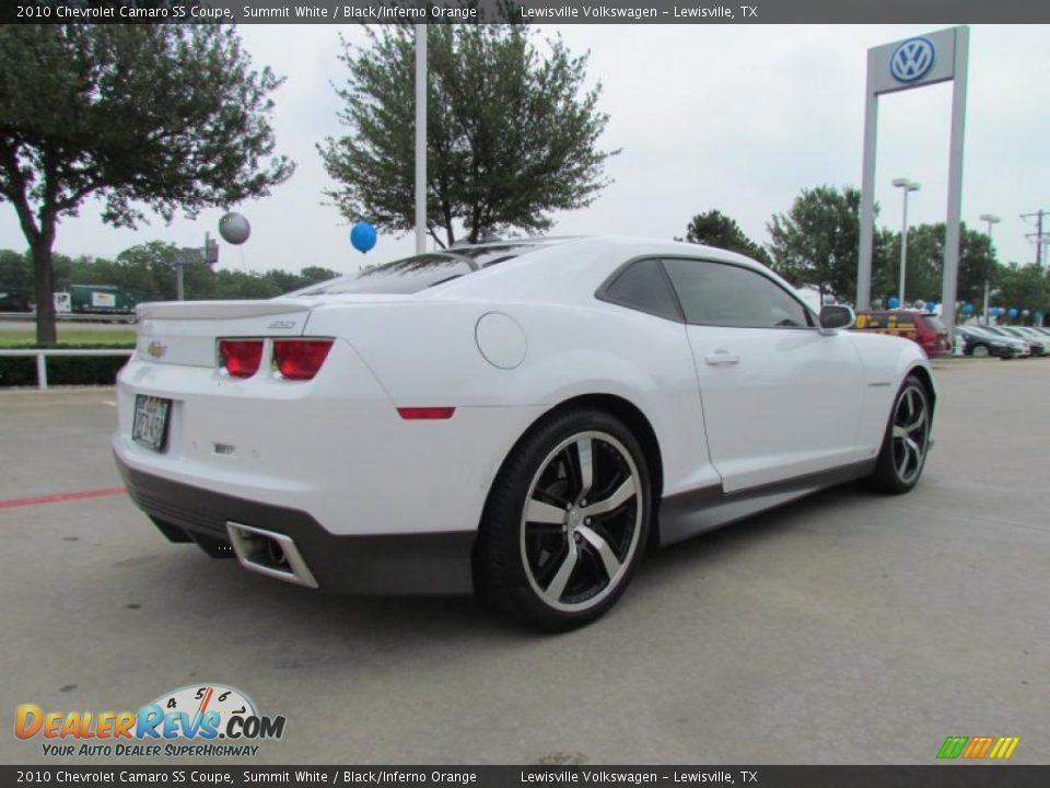 2010 Chevrolet Camaro SS Coupe Summit White / Black/Inferno Orange Photo #5