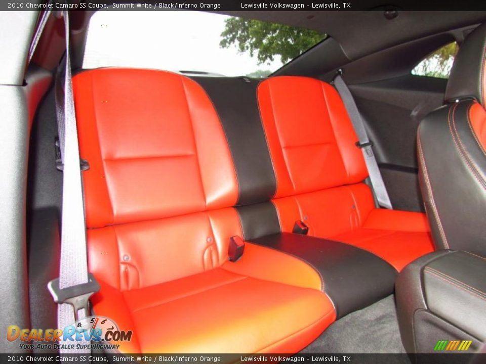 Black/Inferno Orange Interior - 2010 Chevrolet Camaro SS Coupe Photo #11