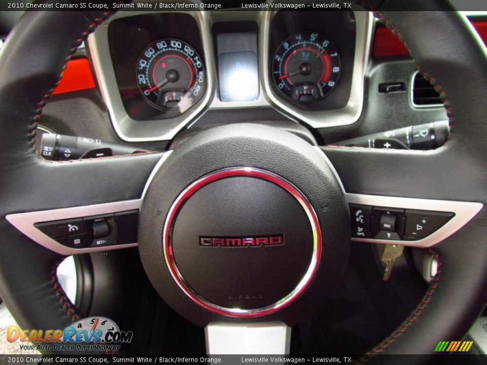 2010 Chevrolet Camaro SS Coupe Summit White / Black/Inferno Orange Photo #23
