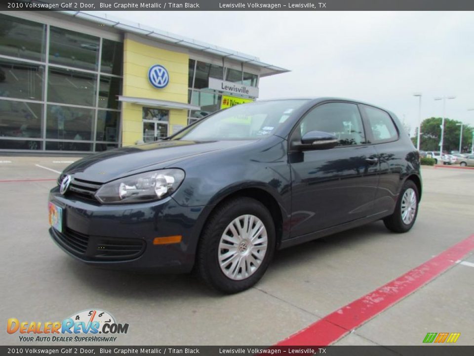 2010 Volkswagen Golf 2 Door Blue Graphite Metallic / Titan Black Photo #1