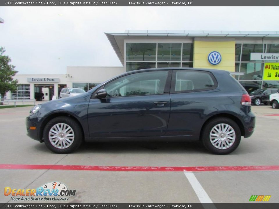 2010 Volkswagen Golf 2 Door Blue Graphite Metallic / Titan Black Photo #2