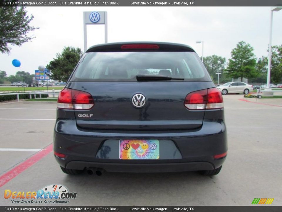 2010 Volkswagen Golf 2 Door Blue Graphite Metallic / Titan Black Photo #4