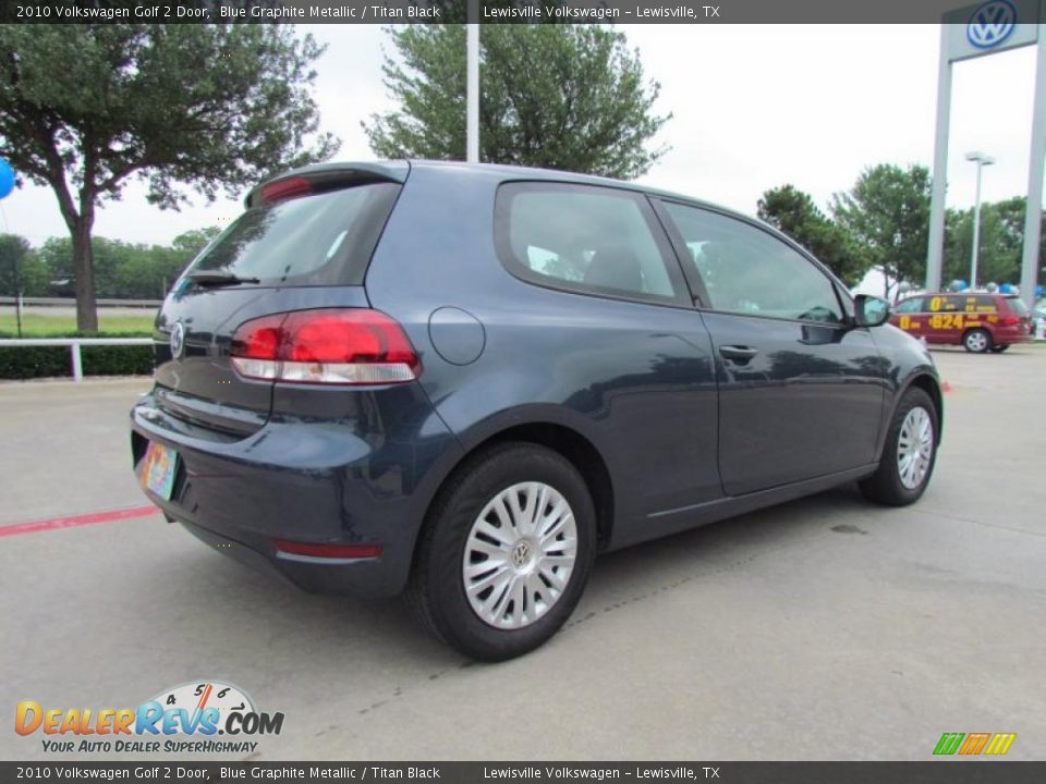2010 Volkswagen Golf 2 Door Blue Graphite Metallic / Titan Black Photo #5