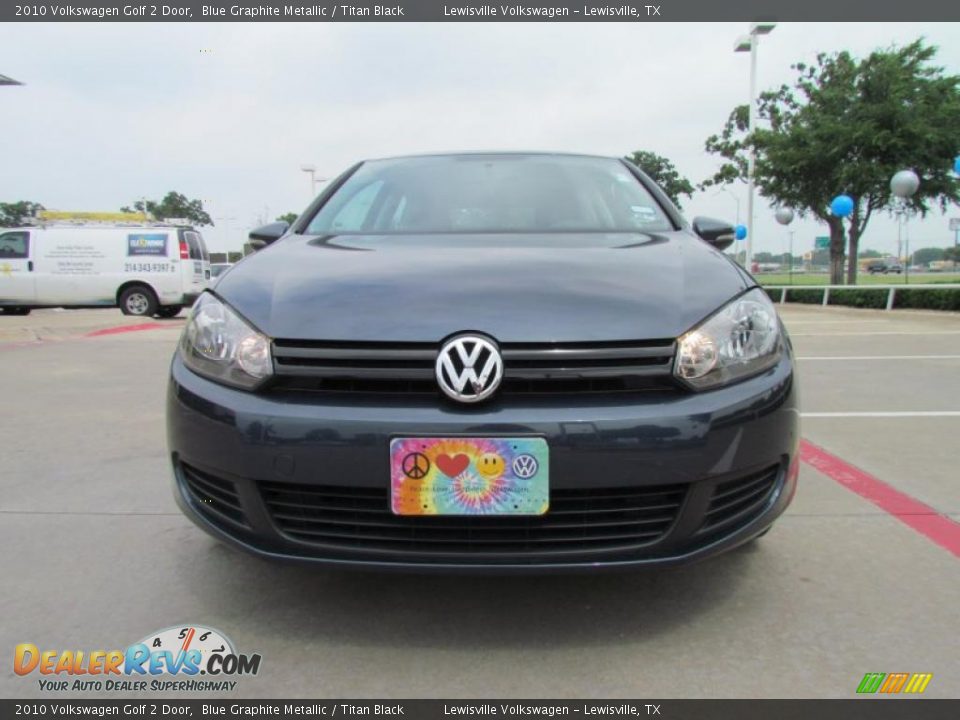 2010 Volkswagen Golf 2 Door Blue Graphite Metallic / Titan Black Photo #8