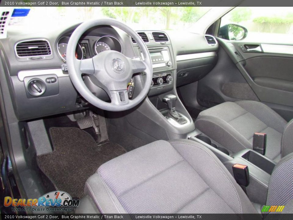 Titan Black Interior - 2010 Volkswagen Golf 2 Door Photo #13