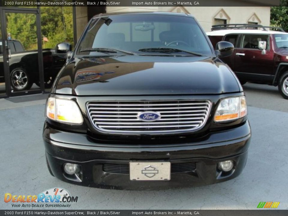 2003 Ford F150 Harley-Davidson SuperCrew Black / Black/Silver Photo #5