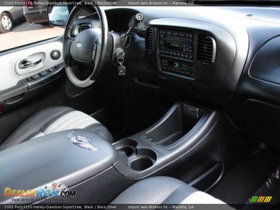 2003 Ford F150 Harley-Davidson SuperCrew Black / Black/Silver Photo #10