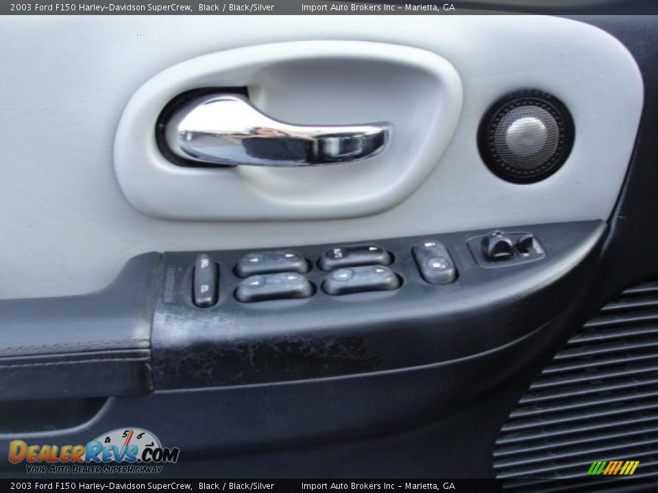 2003 Ford F150 Harley-Davidson SuperCrew Black / Black/Silver Photo #13