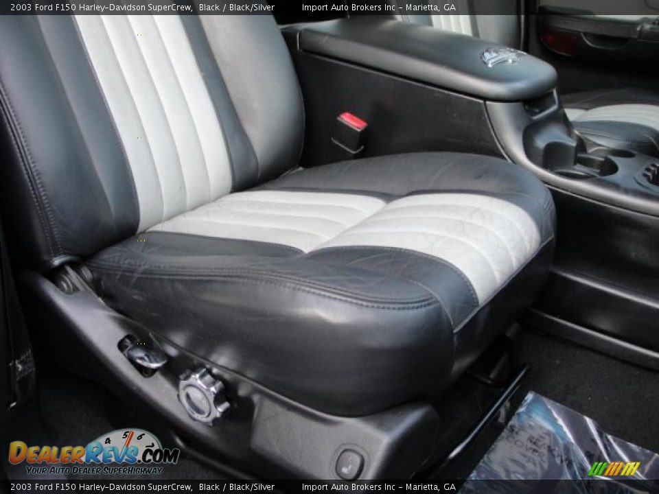Black/Silver Interior - 2003 Ford F150 Harley-Davidson SuperCrew Photo #15