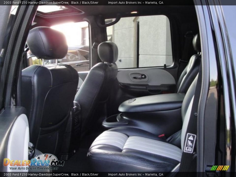 Black/Silver Interior - 2003 Ford F150 Harley-Davidson SuperCrew Photo #16