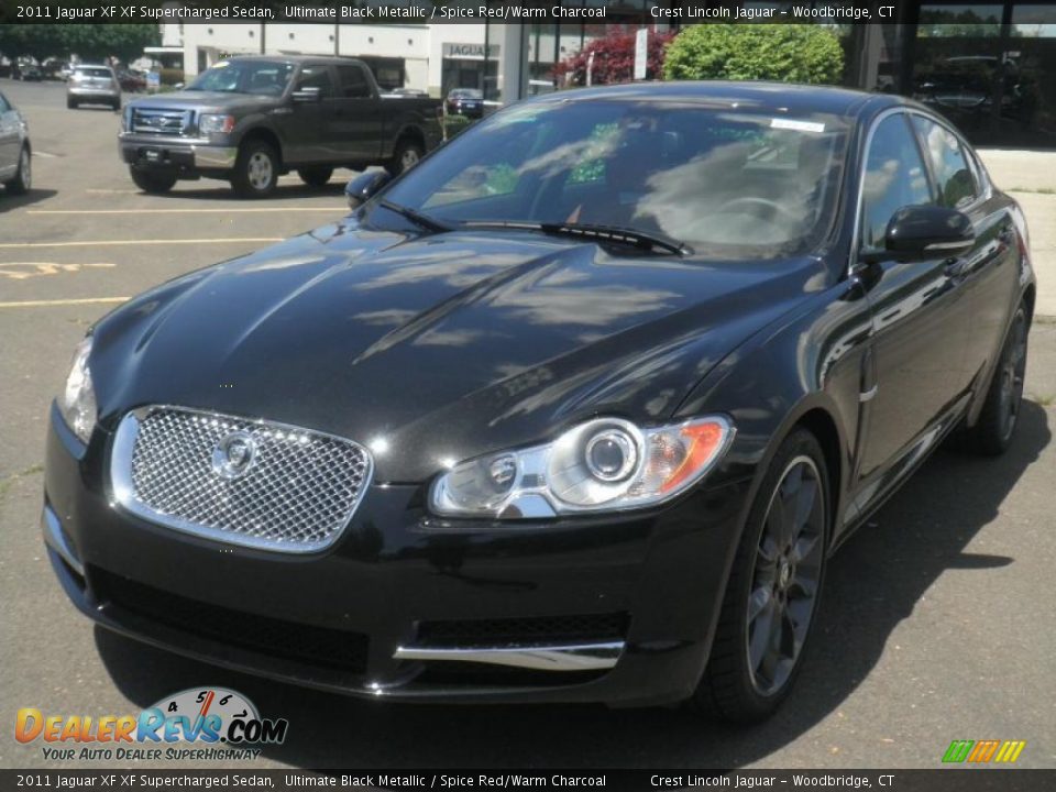 2011 Jaguar XF XF Supercharged Sedan Ultimate Black Metallic / Spice Red/Warm Charcoal Photo #1