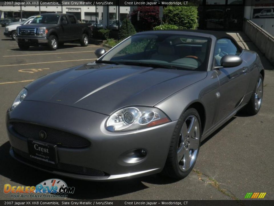 2007 Jaguar XK XK8 Convertible Slate Grey Metallic / Ivory/Slate Photo #1