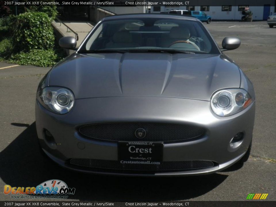 2007 Jaguar XK XK8 Convertible Slate Grey Metallic / Ivory/Slate Photo #2