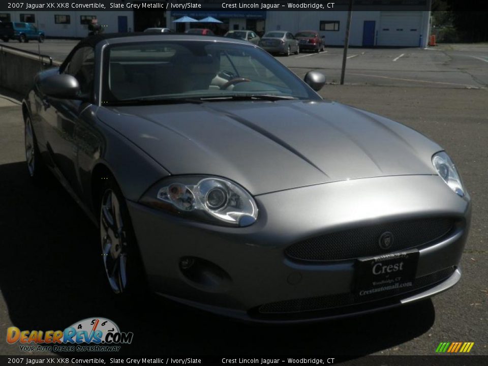 2007 Jaguar XK XK8 Convertible Slate Grey Metallic / Ivory/Slate Photo #3