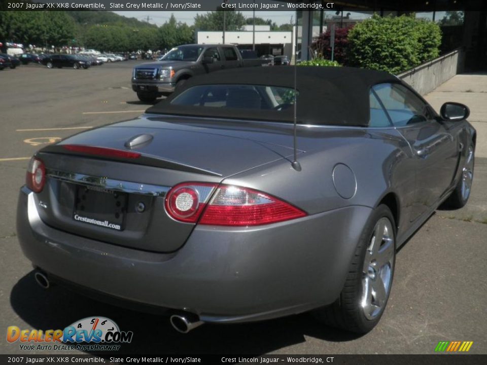 2007 Jaguar XK XK8 Convertible Slate Grey Metallic / Ivory/Slate Photo #4