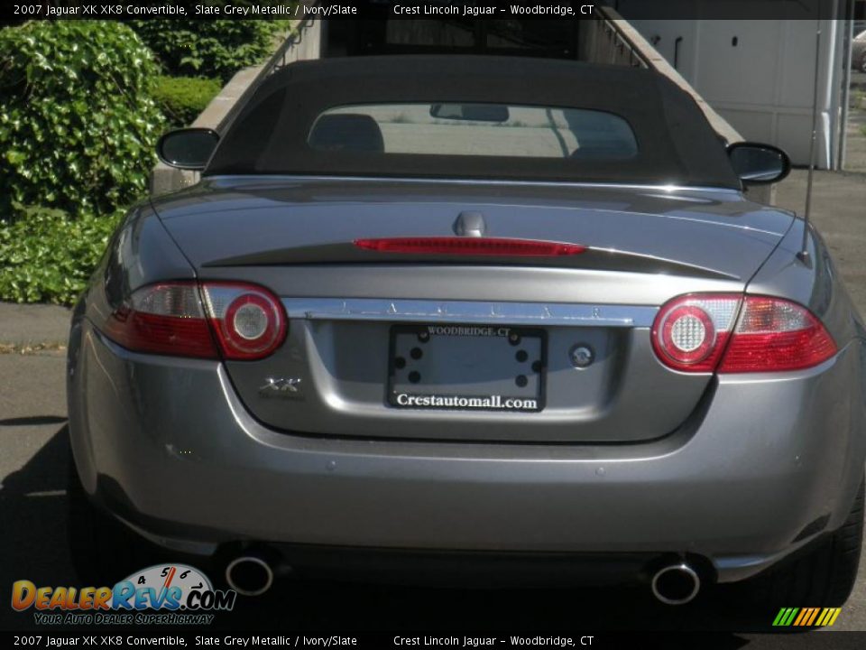2007 Jaguar XK XK8 Convertible Slate Grey Metallic / Ivory/Slate Photo #5