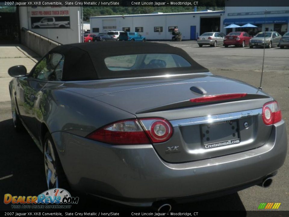 2007 Jaguar XK XK8 Convertible Slate Grey Metallic / Ivory/Slate Photo #6