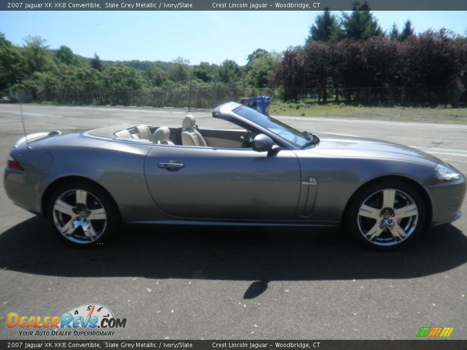 2007 Jaguar XK XK8 Convertible Slate Grey Metallic / Ivory/Slate Photo #8