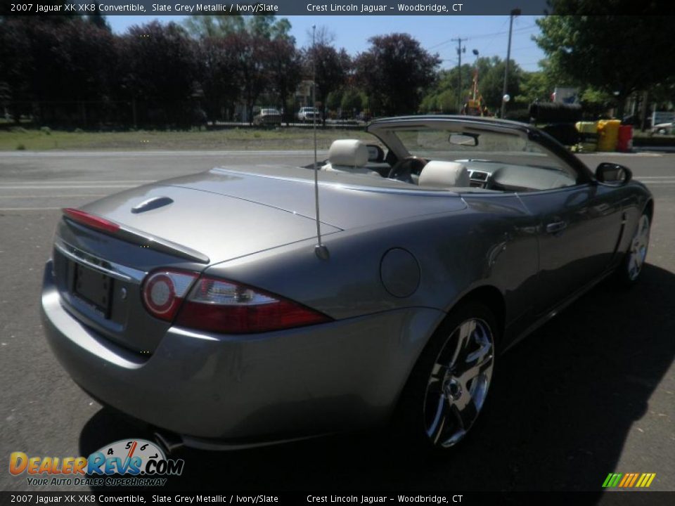 2007 Jaguar XK XK8 Convertible Slate Grey Metallic / Ivory/Slate Photo #9