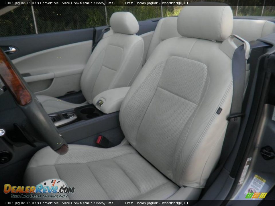 2007 Jaguar XK XK8 Convertible Slate Grey Metallic / Ivory/Slate Photo #11