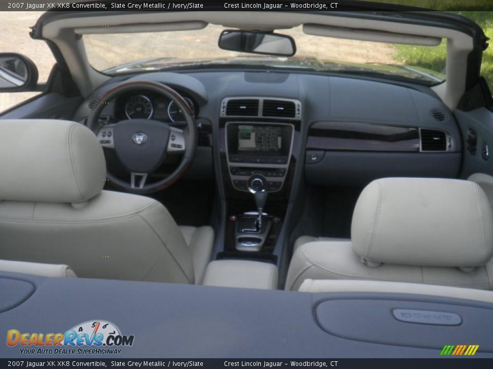 2007 Jaguar XK XK8 Convertible Slate Grey Metallic / Ivory/Slate Photo #13